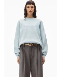 Alexander Wang - Logo Embossed Ribbed Pullover In Soft Chenille - Lyst