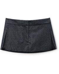 Alexander Wang - Crystal Hotfix Wool Mohair Skirt - Lyst