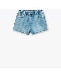 Alexander Wang - Marathon Logo-Embossed Denim Balloon Jogger Shorts - Lyst