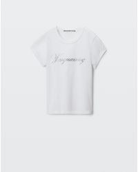 Alexander Wang - Crystal Hotfix Graphic Fitted Tee - Lyst