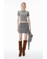 Alexander Wang - Mini Skirt With Hotfix - Lyst