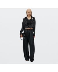 Alexander Wang - Silk Mid-Rise Track Pant - Lyst