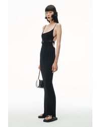 Alexander Wang - Ribbed Tank Dress With Leather Belt - Lyst