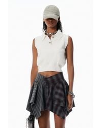 Alexander Wang - Ivory Cotton-blend Chenille Logo Polo - Lyst