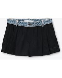 Alexander Wang - Denim Waistband Mid-Rise Short - Lyst