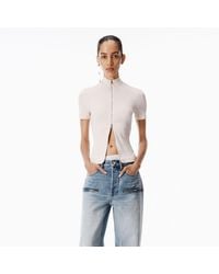 Alexander Wang - Rashguard Mock Neck Top - Lyst
