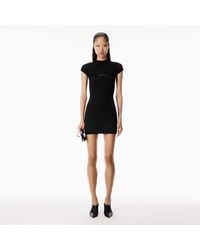 Alexander Wang - Knit Logo Mini Dress - Lyst