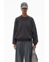 Alexander Wang - Logo-embossed Sweater In Rib-knit - Lyst