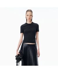Alexander Wang - Short-Sleeve Wool Tee - Lyst