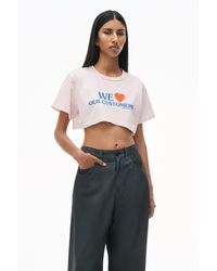 Alexander Wang - Love Our Customers Cropped Tee - Lyst