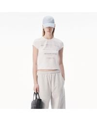 Alexander Wang - Crystal Hotfix Gradient Logo Fitted Tee - Lyst