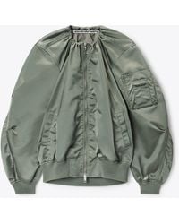 Alexander Wang - Nylon Scoop Neck Bomber Jacket - Lyst