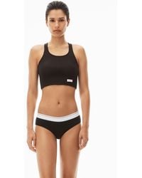 Alexander Wang - Cropped Racerback Tank In Ribbed Cotton Jersey - Lyst