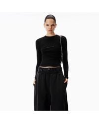 Alexander Wang - Knit Logo Long Sleeve Tee - Lyst