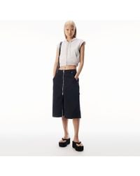 Alexander Wang - Midi Skort With Front Zip And Utility Details - Lyst