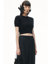 Alexander Wang - Short Sleeve Cropped Pullover - Lyst