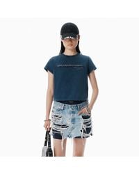Alexander Wang - Cotton Shrunken Logo Tee - Lyst