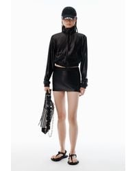 Alexander Wang - Black Shrunken Zip-up Jacket - Lyst