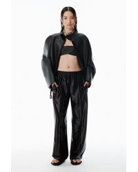 Alexander Wang - Black Satin Faille Sweatpants - Lyst