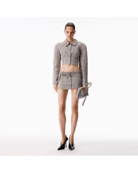 Alexander Wang - Crochet Tweed Mini Skirt - Lyst