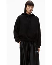 Alexander Wang - Puff Logo Hoodie In Structured Terry - Lyst