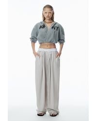 Alexander Wang - Pre-styled Trouser With Turn-down Waistband - Lyst