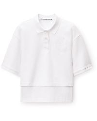 Alexander Wang - Cropped Oversized Polo - Lyst