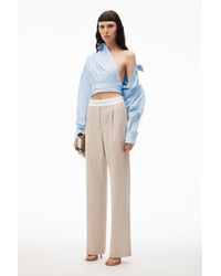 Alexander Wang - Pleated Trouser In Wool Tailoring - Lyst