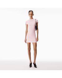 Alexander Wang - Knit Logo Mini Dress - Lyst