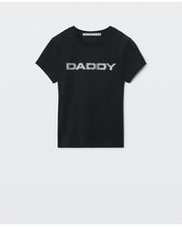 Alexander Wang - Crystal Hotfix Graphic Fitted Tee - Lyst