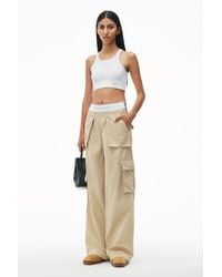 Alexander Wang - Mid-rise Cargo Rave Pants In Cotton Twill - Lyst