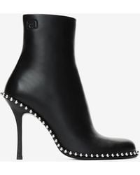 Alexander Wang - Nova Round Toe Ankle Boot In Leather - Lyst