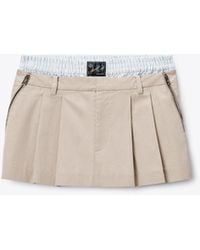 Alexander Wang - Pleated Mini Skort With Boxer Waistband And Zip Details - Lyst