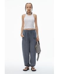 Alexander Wang - Puff Logo Sweatpant In Structured Terry - Lyst