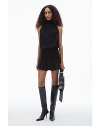 Alexander Wang - Ruched Turtleneck Halter Dress - Lyst