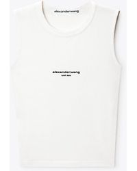 Alexander Wang - Logo Print Fitted Tank - Lyst
