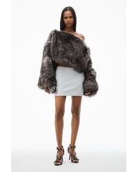 T By Alexander Wang - Mini Skirt In Classic Cotton Terry - Lyst