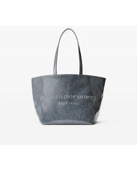 Alexander Wang - Lacquered Denim Punch Large Tote - Lyst