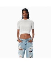 Alexander Wang - Clear Bead Hotfix Crewneck Tee - Lyst