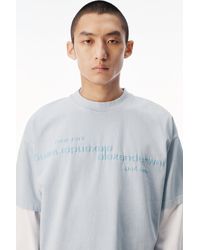 Alexander Wang - Mirrored Logo Short Sleeve Tee - Lyst