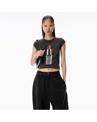 Alexander Wang - Lipstick Baby Tee - Lyst