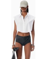 Alexander Wang - Button Up Shirt With Logo Nameplate - Lyst