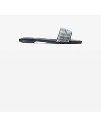 Alexander Wang - Satin & Crystal Hotfix Vy Sandals - Lyst