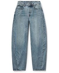 Alexander Wang - Crystal Hotfix Logo Pocket Blow Up Jean - Lyst
