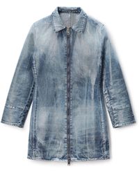 Alexander Wang - Glazed Denim Long Jacket - Lyst