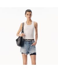 Alexander Wang - Jacquard Logo Racer Tank - Lyst