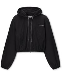 Alexander Wang - Crystal Hotfix Drawcord Shrunken Hoodie Jacket - Lyst