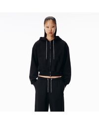 Alexander Wang - Crystal Drawcord Zip-Up Hoodie - Lyst
