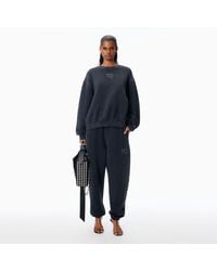 Alexander Wang - Crystal Hotfix Logo Sweatpant - Lyst