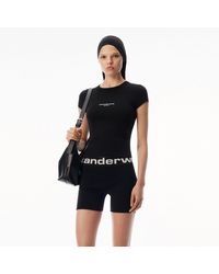 Alexander Wang - Logo Print Fitted Tee - Lyst